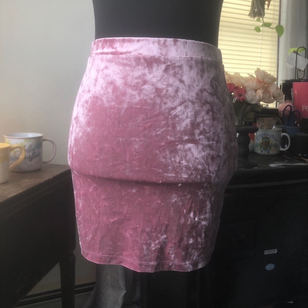 Forever 21 Pink Velvet Mini Skirt
Size Small